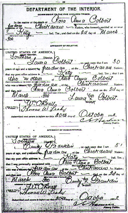 Death Affidavit